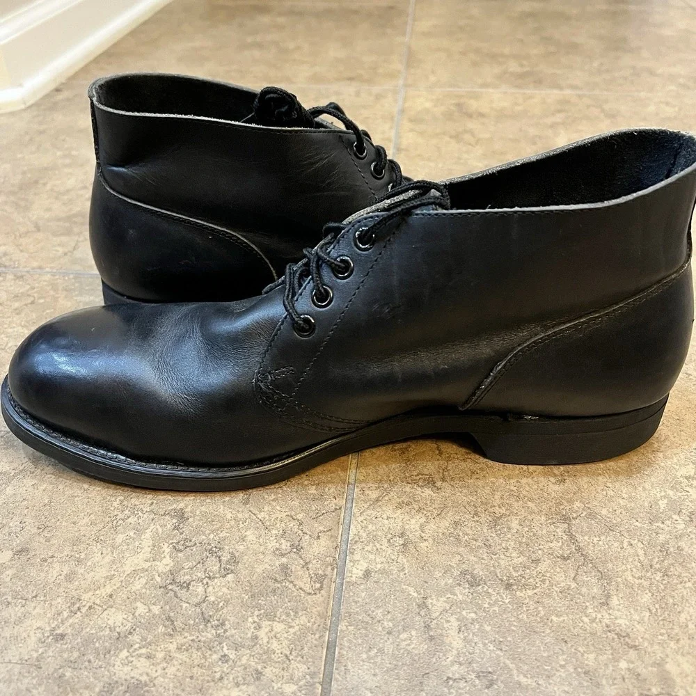 VINTAGE Men' Size‎ 12.5 Biltrite Steel Toe EH Chukka Work Leather Black Boots